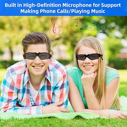 Wireless Bluetooth Headset Glasses | نظارات شمسية بسماعة بلوتوث لاسلكية