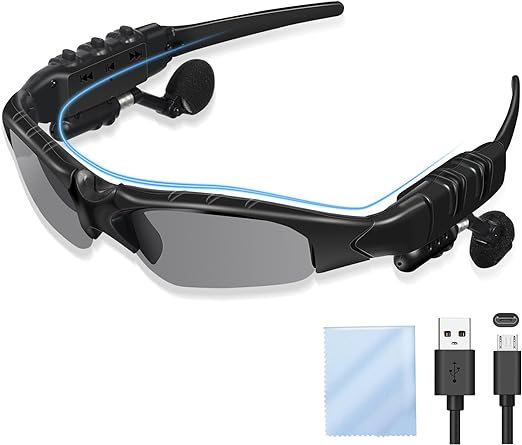 Wireless Bluetooth Headset Glasses | نظارات شمسية بسماعة بلوتوث لاسلكية