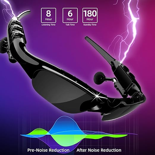 Wireless Bluetooth Headset Glasses | نظارات شمسية بسماعة بلوتوث لاسلكية